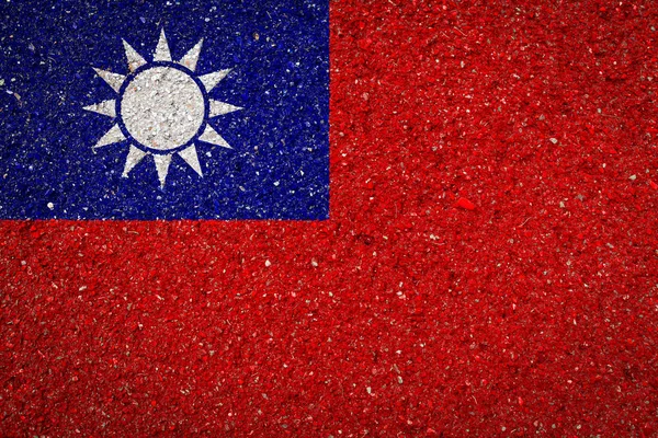 Государственный Флаг Тайваня Каменном Фоне Концепция Национальной Гордости Символ Страны — стоковое фото