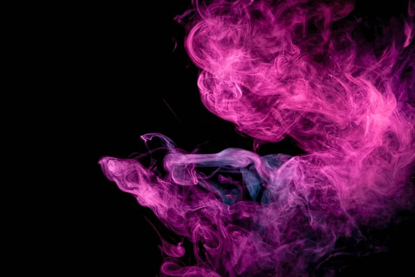 Mouvement Abstrait Congelé Explosion Fumée Plusieurs Couleurs Bleues Roses Sur — Photo