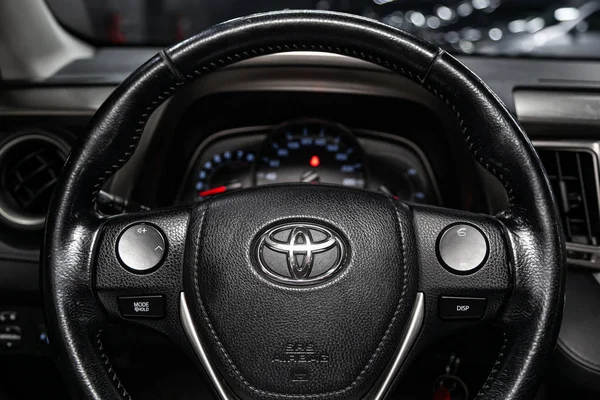 Nowosybirsk Rosja Lipca 2019 Toyota Rav Zbliżenie Deski Rozdzielczej Prędkościomierza — Zdjęcie stockowe