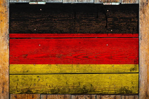 Εθνική Σημαία Της Γερμανίας Ξύλινο Φόντο Τοίχου Έννοια Της Εθνικής — Φωτογραφία Αρχείου