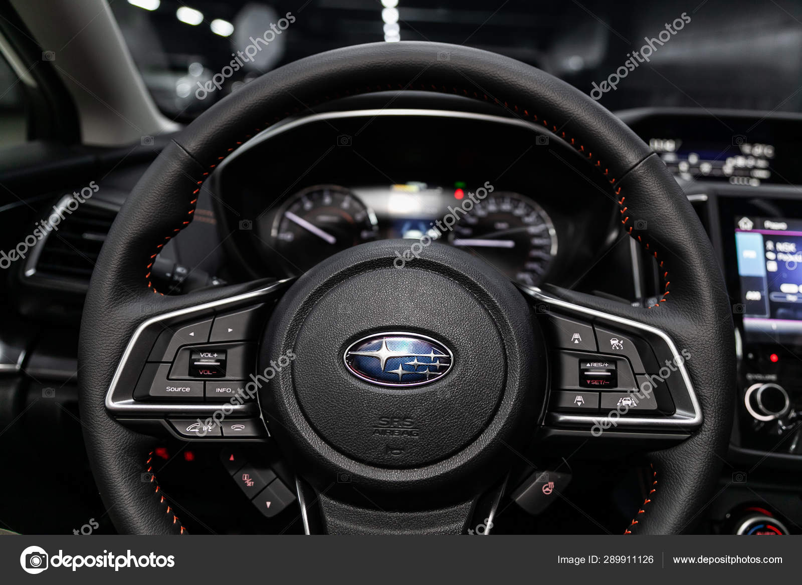 Novosibirsk Russia June 2019 Subaru Impreza Close Dashboard