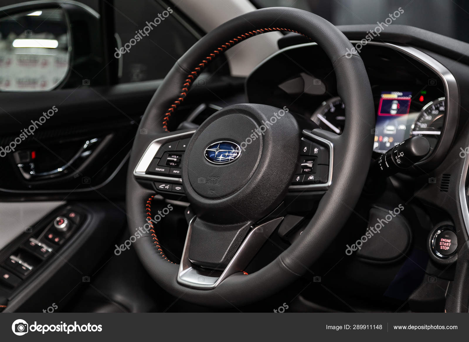 Novosibirsk Russia June 2019 Subaru Impreza Close Dashboard