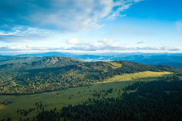 Een Landschap Uitzicht Van Prachtige Verse Groene Bos Weg Chui — Stockfoto