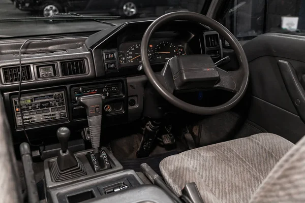 Nowosybirsk Rosja Lipca 2019 Mitsubishi Delica Zbliżenie Deski Rozdzielczej Regulacja — Zdjęcie stockowe