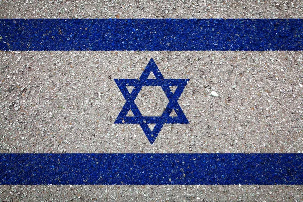 Bandera Nacional Israel Sobre Fondo Piedra Concepto Orgullo Nacional Símbolo — Foto de Stock