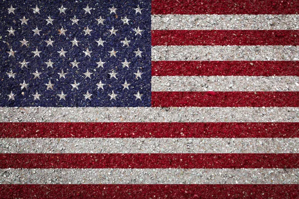 Bandera Nacional Estados Unidos Sobre Fondo Piedra Concepto Orgullo Nacional — Foto de Stock