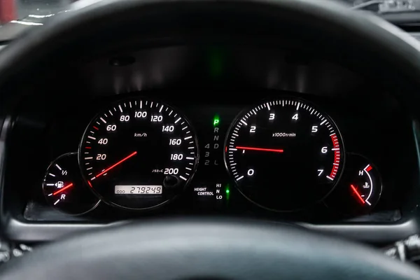 Novosibirsk Russia July 2019 Toyota Land Cruizer Prado Car Dashboard — Stock Photo, Image