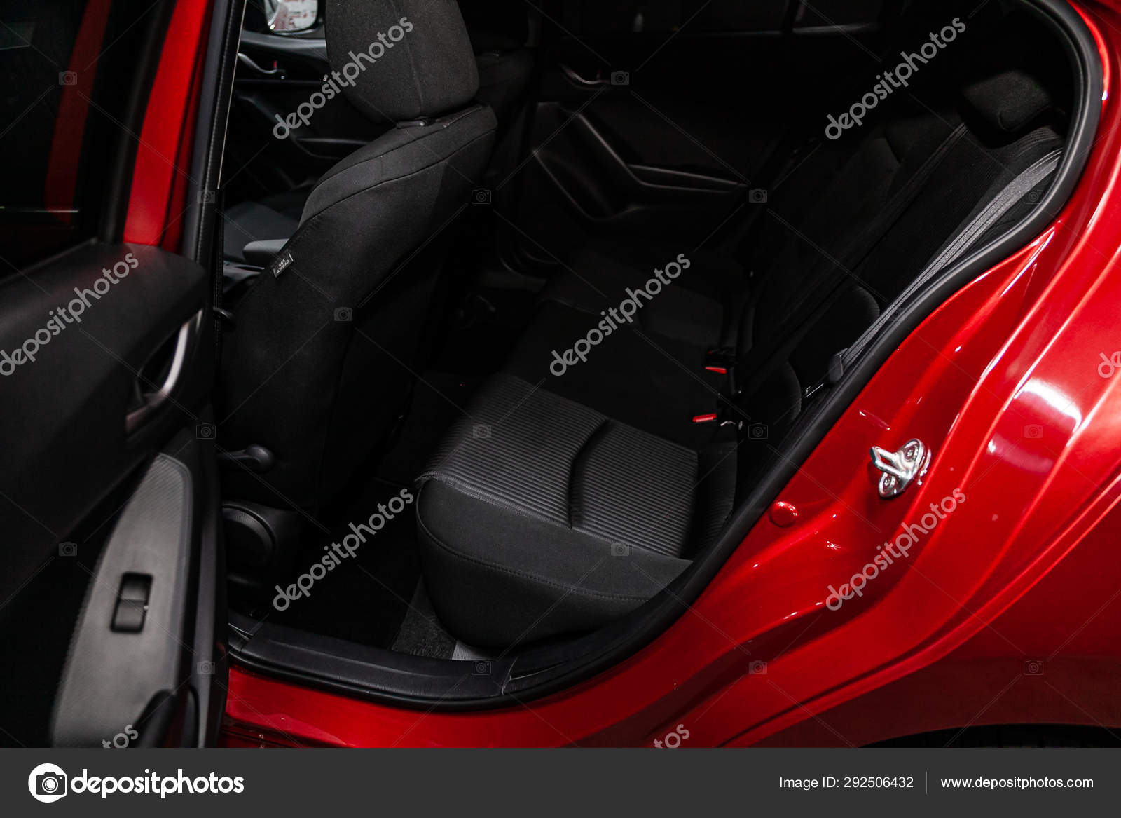 Novosibirsk Russia July 2019 Mazda Close Black Rear Seats