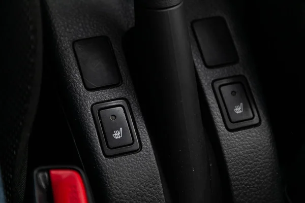 Novosibirsk Russia July 2019 Suzuki Sx4 Close Seat Heating Buttons — Stock Photo, Image