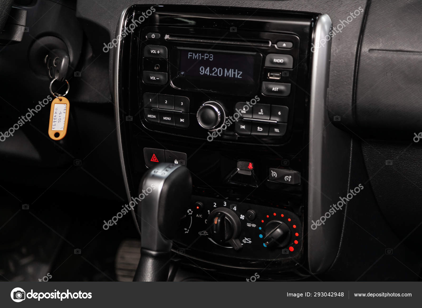 Novosibirsk Russia July 2019 Nissan Terrano Close Dashboard