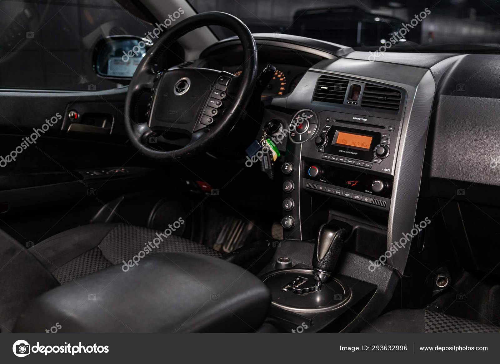 Novosibirsk Russia July 2019 Ssangyong Kyron Close Dashboard