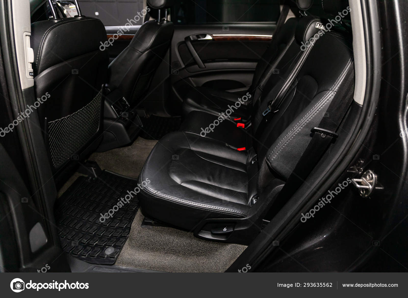Novosibirsk Russia July 2019 Audi Close Black Rear Seats