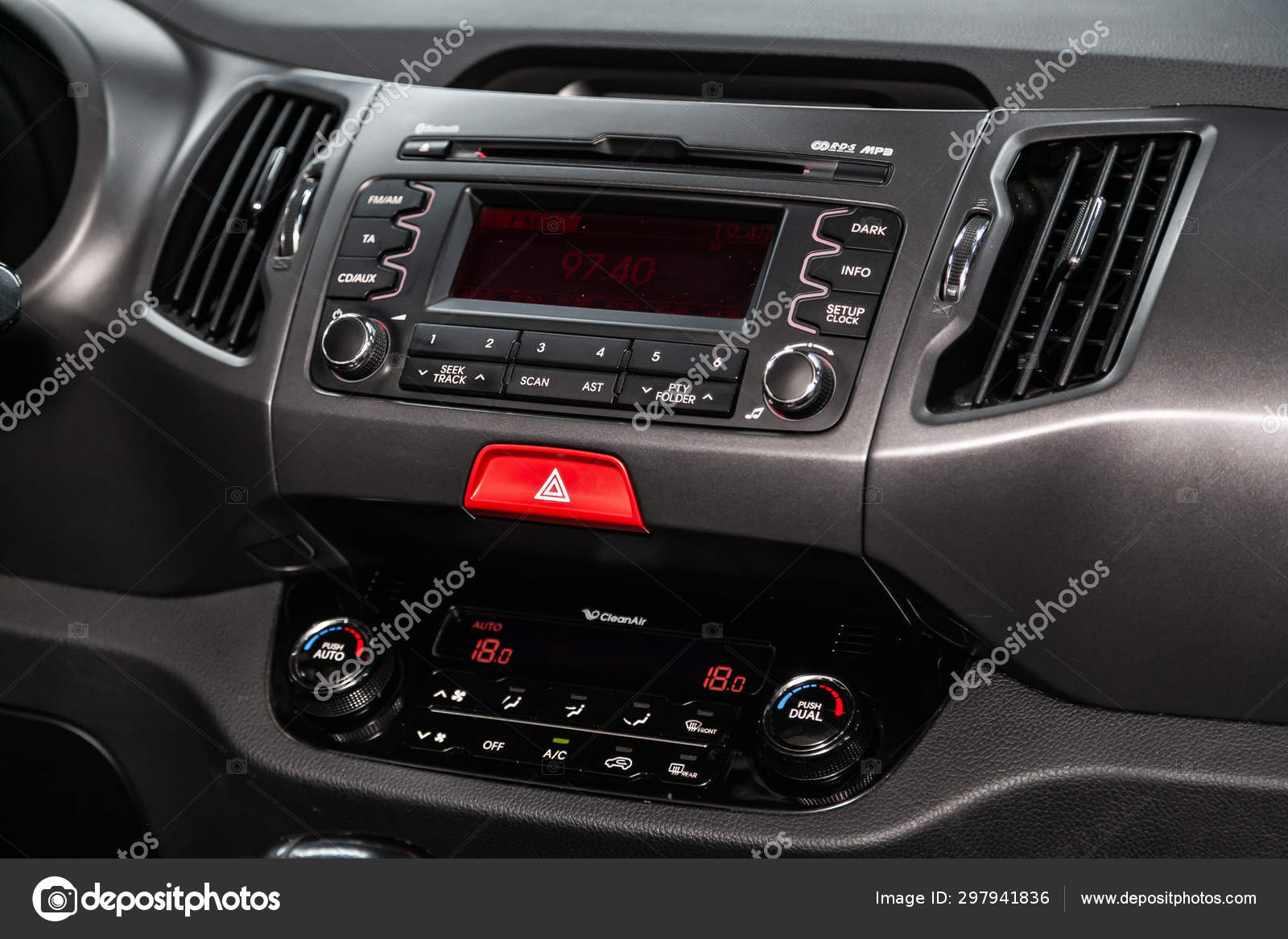 Novosibirsk Russia July 2019 Kia Sportage Close Dashboard
