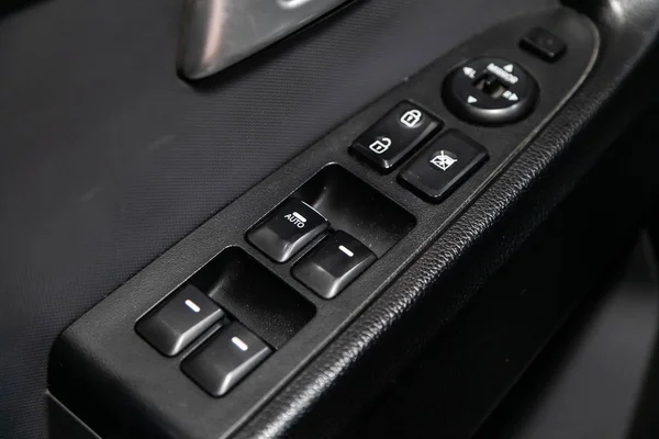 Novosibirsk Russia July 2019 Kia Sportage Close Side Door Buttons — Stock Photo, Image