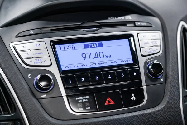 Novosibirsk Russia July 2019 Hyundai Ix35 Car Control Panel Audio — Stock Photo, Image