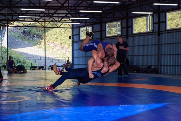 Altai Russland August 2019 Junge Männliche Athleten Lernen Einem Sportcamp — Stockfoto