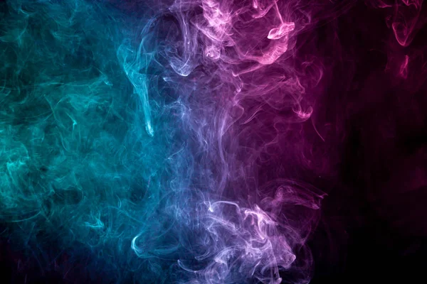 Primer Plano Remolino Rosa Azul Púrpura Humo Fondo — Foto de Stock