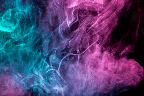 Abstract pink and blue smoke background, seamless textur