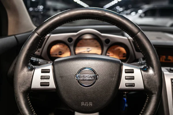 Novosibirsk Rusko Červenec 2019 Nissan Murano Blízko Řídicího Panelu Rychloměru — Stock fotografie