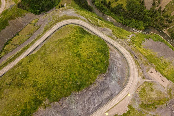 Asphaltstraße Landschaft Mit Schöner Bergstraße Mit Perfektem Asphalt Hohe Felsen — Stockfoto