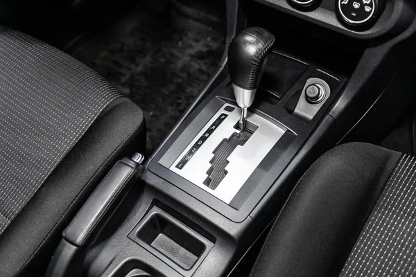 Novosibirsk Russia August 2019 Mitsubishi Lancer Close Accelerator Handle Buttons — Stock Photo, Image