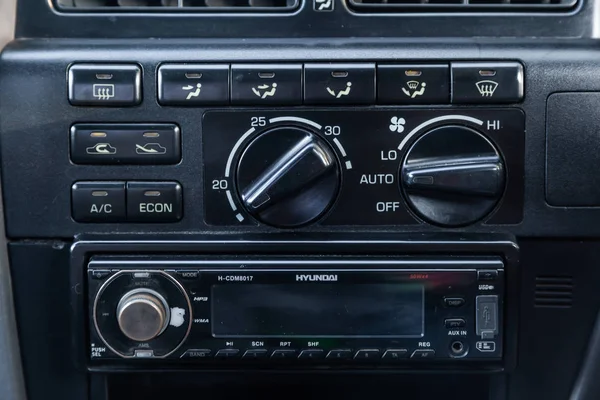 Novosibirsk Russia July 2019 Toyota Vista Modern Black Car Interior — Stock Photo, Image