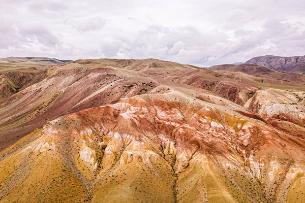 Úchvatné Panorama Horského Řetězce Hor Kaňonu Červeným Hlinem Vrcholným Výhledem — Stock fotografie