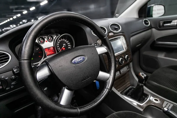 Novosibirsk Rusland Augustus 2019 Ford Focus Close Van Het Dashboard — Stockfoto