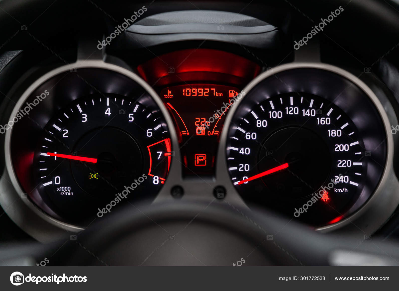 Novosibirsk Russia August 2019 Nissan Juke Close Dashboard