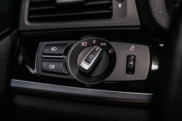 Novosibirsk Rusia Agosto 2019 Bmw Primer Plano Los Botones Control —  Fotos de Stock