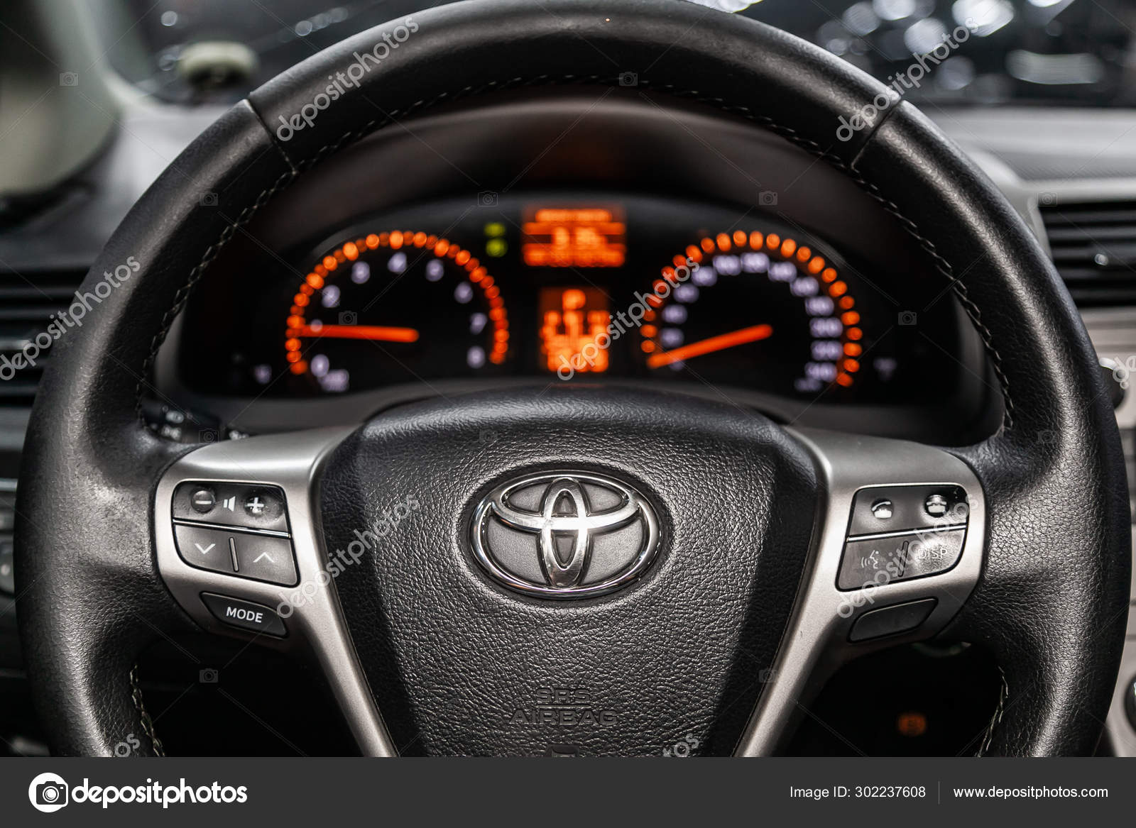 Novosibirsk Russia August 2019 Toyota Avensis Close