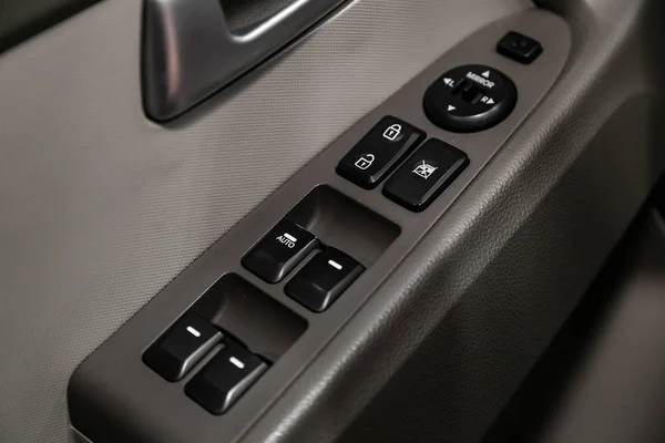 Novosibirsk Rusia Agosto 2019 Kia Sportage Close Side Door Buttons —  Fotos de Stock