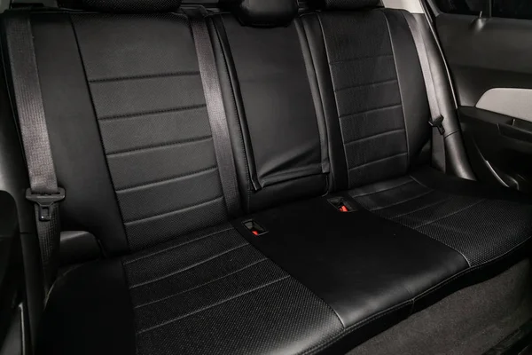 Novosibirsk Rusia Agosto 2019 Chevrolet Cruze Diseño Interior Negro Asientos —  Fotos de Stock