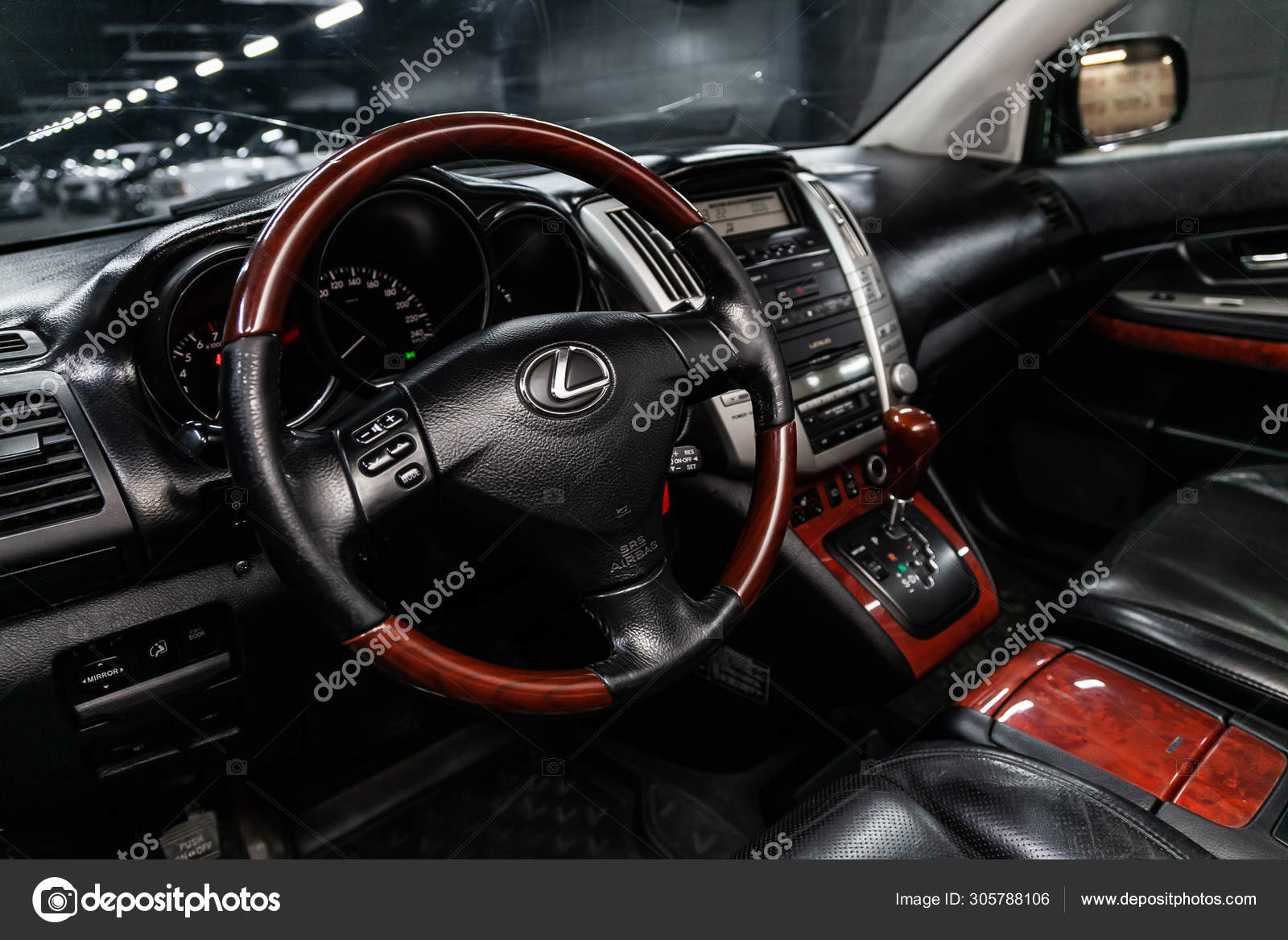 Novosibirsk Russia August 2019 Lexus 300 Close Dashboard