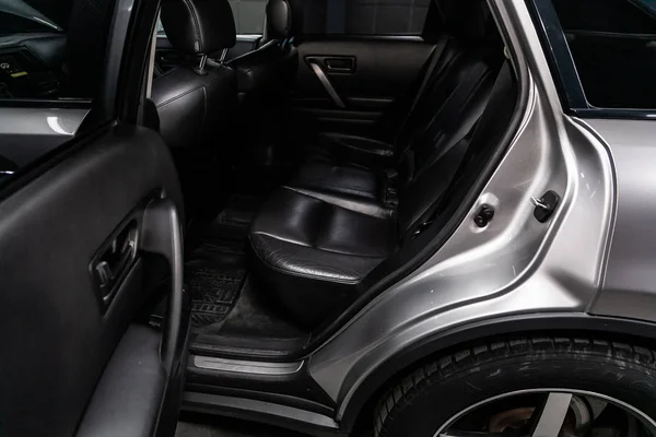 Novosibirsk Russia August 2019 Infiniti Leather Interior Design Car Passenger — Stock Photo, Image