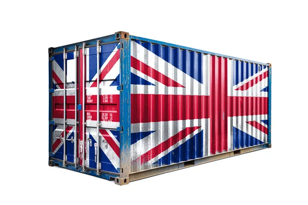 Concetto Regno Unito Export Import Trasporto Container Consegna Nazionale Delle — Foto Stock