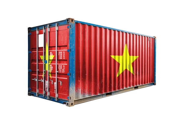 Concept Vietnam Export Import Container Transporting National Delivery Goods Transporting — Stock Photo, Image