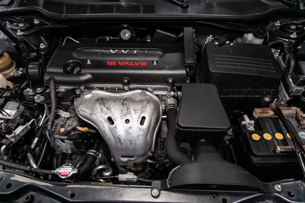 Novosibirsk Russland August 2019 Toyota Camry Close Detail Car Engine — Stockfoto