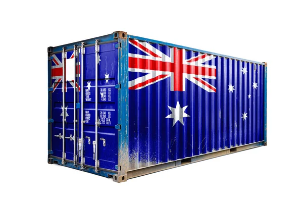 Concetto Australia Export Import Trasporto Container Consegna Nazionale Delle Merci — Foto Stock