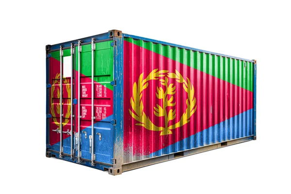 Concepto Exportación Importación Eritrea Transporte Contenedores Entrega Nacional Mercancías Contenedor — Foto de Stock