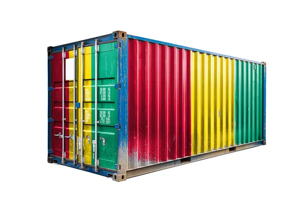 Concept Guinea Export Import Container Transporting National Delivery Goods Transporting — Stock Photo, Image