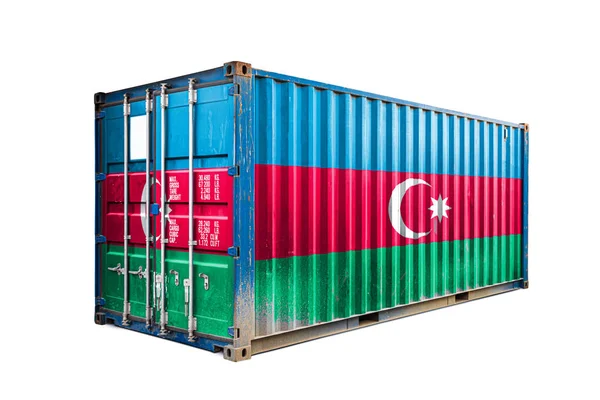 Conceito Azerbaijão Exportação Importação Transporte Contêineres Entrega Nacional Mercadorias Recipiente — Fotografia de Stock