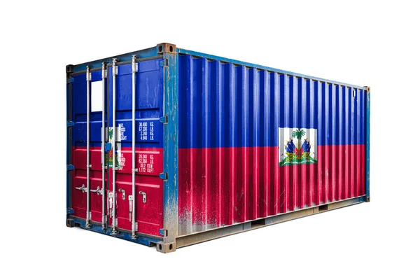 Concetto Haiti Export Import Trasporto Container Consegna Nazionale Delle Merci — Foto Stock