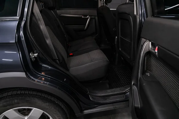 Novosibirsk Russia August 2019 Chevrolet Captiva Black Interior Design Car — 스톡 사진