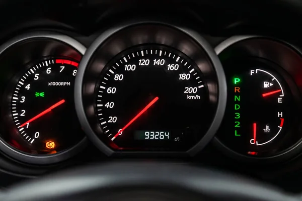 Nowosybirsk Rosja Września 2019 Suzuki Grand Vitara Zamknij Instrument Panel — Zdjęcie stockowe