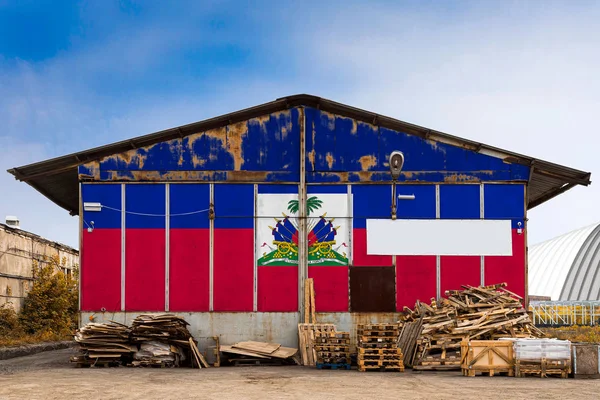Збільшення Національного Прапора Хаїту — стокове фото