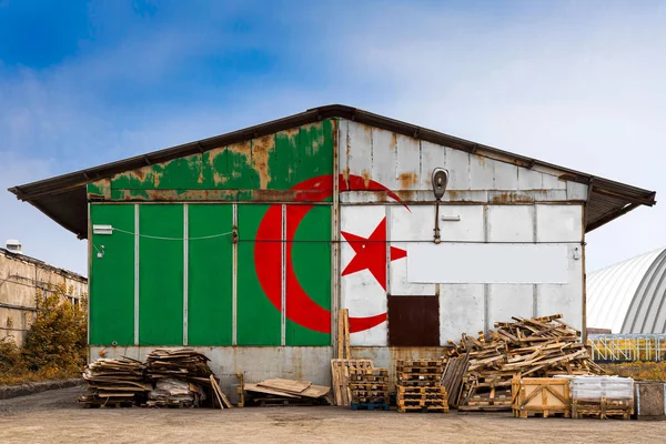 Close Bandeira Nacional Algeri — Fotografia de Stock