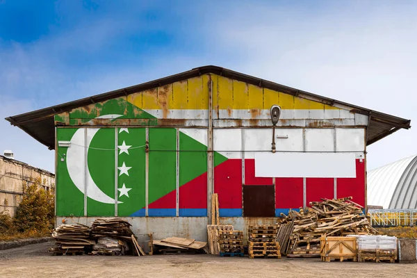 Close Bandeira Nacional Comoro — Fotografia de Stock