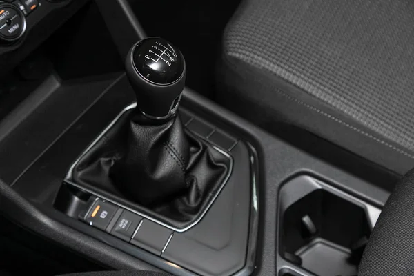 Novosibirsk Russia March 2020 Volkswagen Tiguan Close Manual Gearbox Transmission — Stock Photo, Image