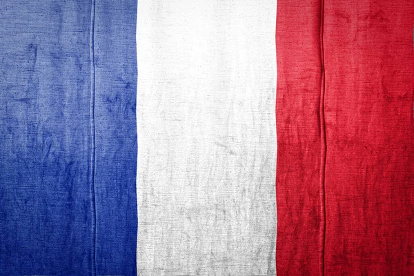 National Flag France Depicting Paint Colors Old Clothl Flag Banner — Stock Photo, Image